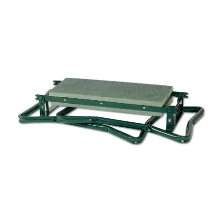 Banc jardinier pliable métal 2-en-1 assis/agenouillé