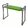Banc jardinier pliable métal 2-en-1 assis/agenouillé