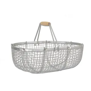 Panier récolte 15L - poignée bois - potager & verger