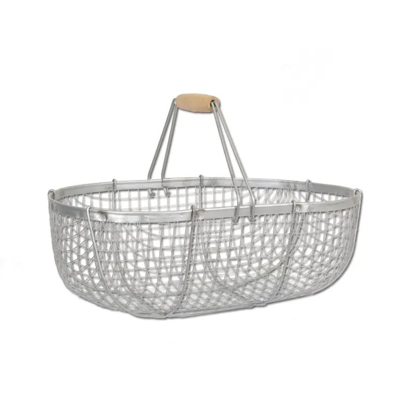 Panier récolte 15L - poignée bois - potager & verger