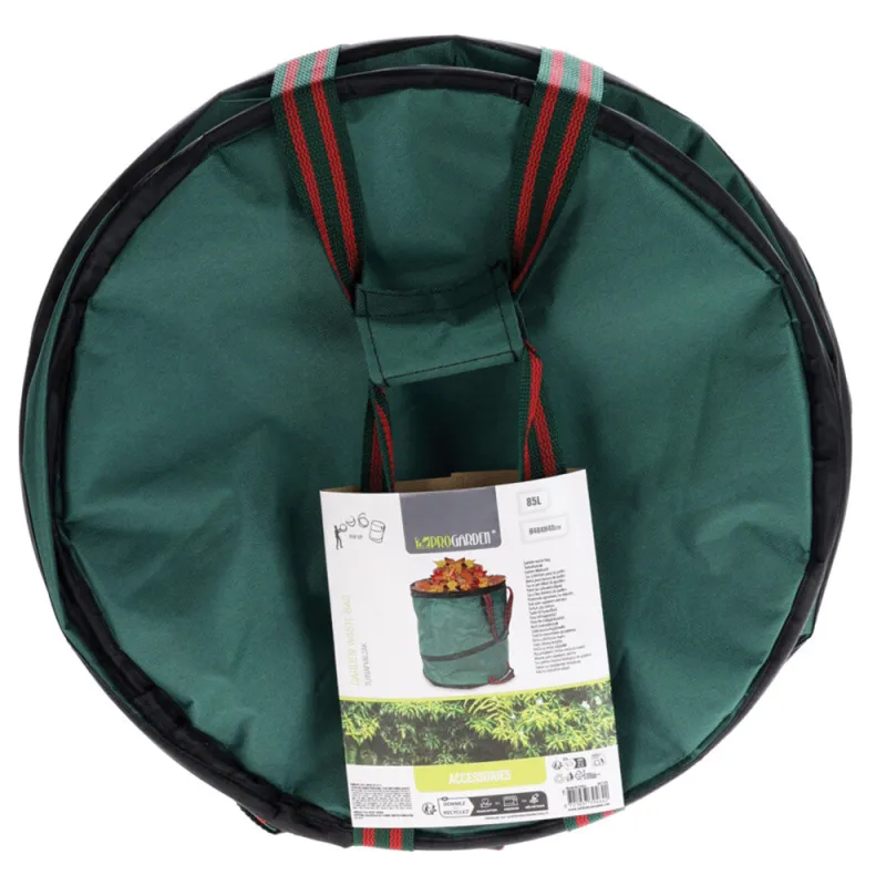 Sac à déchets jardin vert 48 cm - résistant et pliable