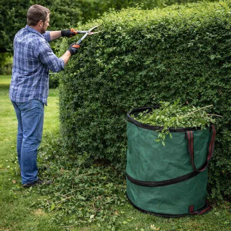 Sac à déchets jardin vert 48 cm - résistant et pliable