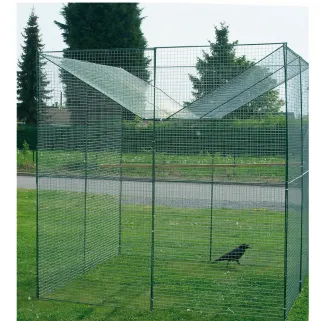 Parc à corbeaux en acier galvanisé 2x2x2m - montage simple