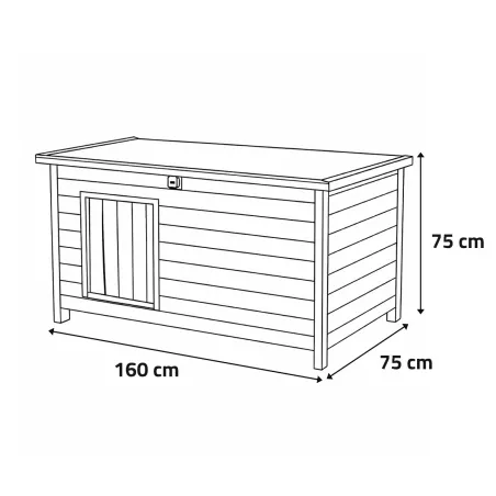 Niche en bois haute isolation 160x75x75cm - Épicéa 3 couches