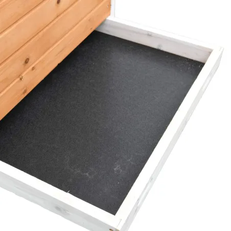 Poulailler bois 3 poules - Toit plastique - 112x77x92 cm