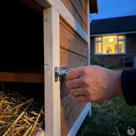 Poulailler bois 3 poules - Toit plastique - 112x77x92 cm