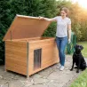 Niche isolée pour chien en bois – Extérieur été/hiver – 160 x 75 x 75 cm