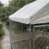 Enclos extérieur galvanisé avec toile imperméable 2x2x1,6 m