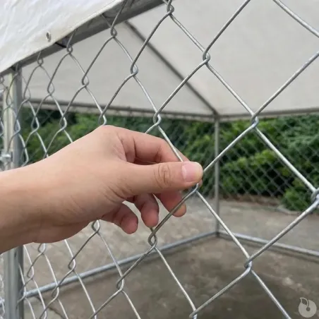Enclos extérieur galvanisé avec toile imperméable 2x2x1,6 m