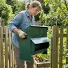 Mangeoire trémie verte 20 kg anti-gaspi pour volailles
