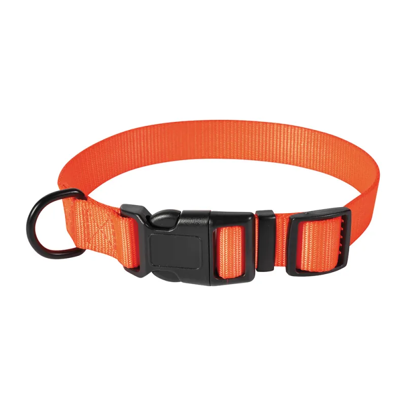 Collier polyester orange réglable 60 cm Stepland