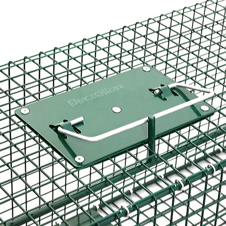 Piège US 2 entrées acier vert 125x26cm - fouines, martres