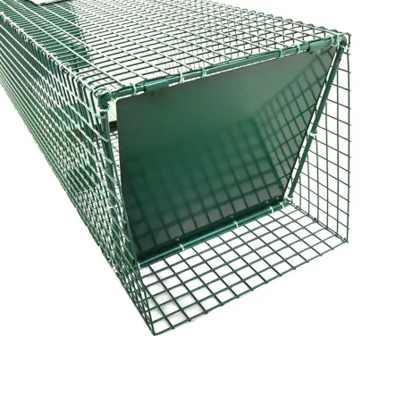 Piège US 2 entrées acier vert 125x26cm - fouines, martres