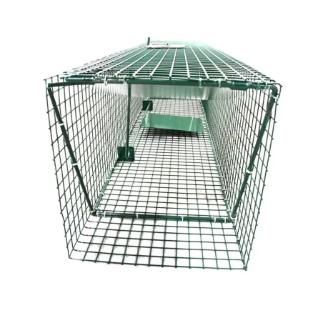 Piège US 2 entrées acier vert 125x26cm - fouines, martres