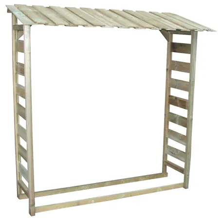 Abri à bûches 1,8 stères - Bois traité autoclave 170x46x182 cm