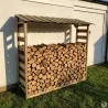 Abri à bûches 1,8 stères - Bois traité autoclave 170x46x182 cm