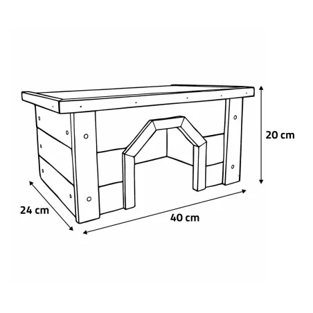 Nichoir universel en pin traité pour petits animaux