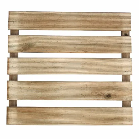 Lot de 4 dalles bois autoclave 40x40 cm - extérieur