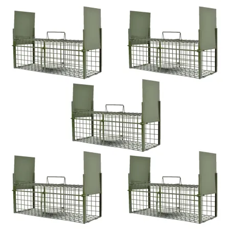 Lot de 5 pièges à rats galvanisés 50x18x18 cm
