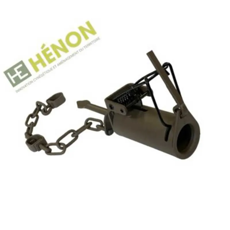 Lot de 3 pièges raton laveur tube métal 9cm + chaîne 30cm