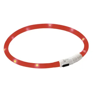 Collier LED rouge USB pour chien - Visible 500m