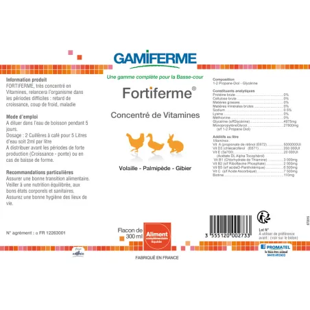 Fortiferme complément volailles & gibier 300ml - Vitalité