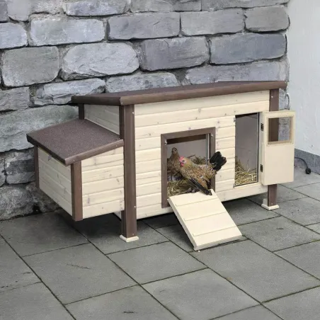 Poulailler isolé chauffant 3-4 poules avec thermostat