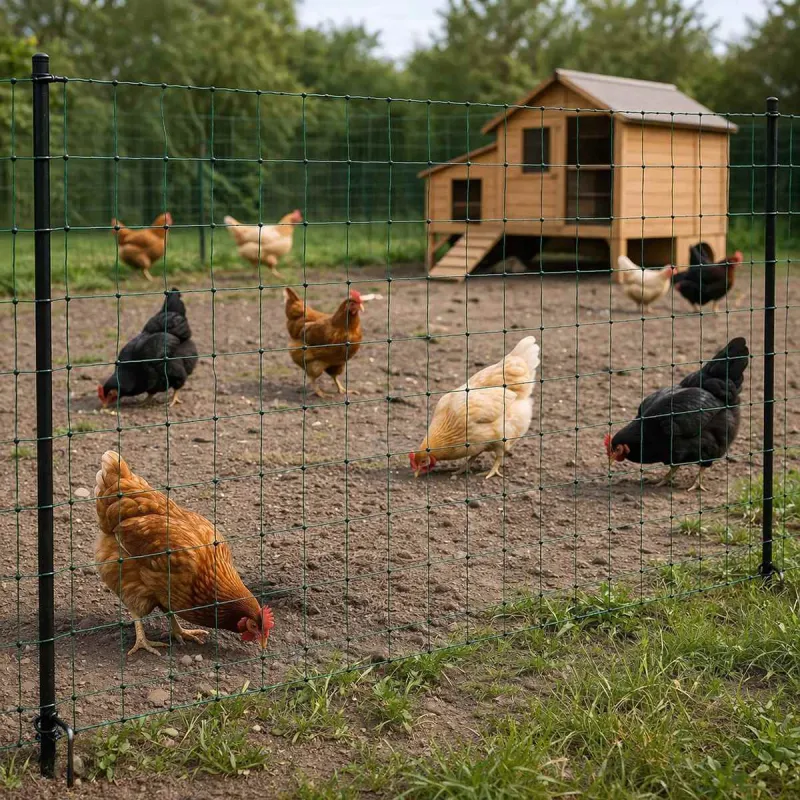 Filet non électrifiable pour poules 50m H106cm double pointe