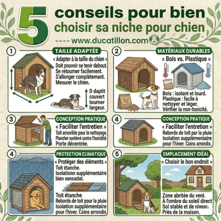 Niche chien en bois toit type chalet taille S 71 x 77 x 76 cm