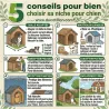 Niche chien en bois toit type chalet taille S 71 x 77 x 76 cm