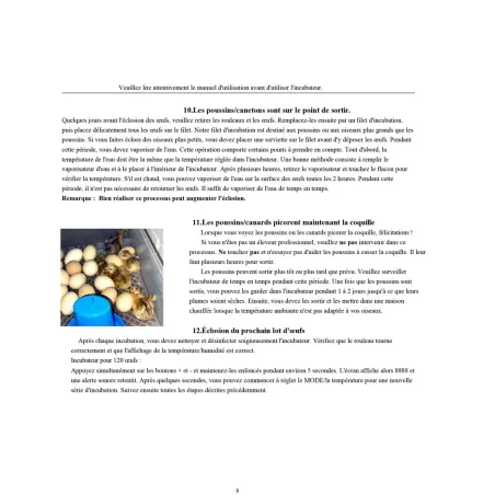 Couveuse auto SP Couvitech® 120 œufs - Éclosion pro