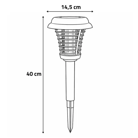 Lampe solaire LED anti-moustiques - Blanc - 6 à 8h d'autonomie