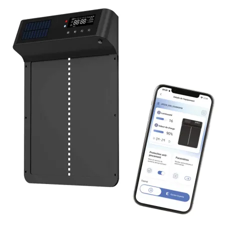 Portier solaire autonome avec télécommande et appli