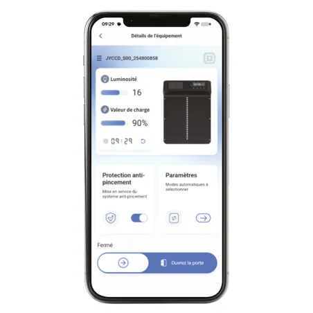 Portier solaire autonome avec télécommande et appli