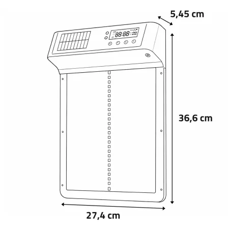 Portier solaire autonome avec télécommande et appli