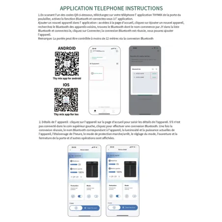 Portier solaire autonome avec télécommande et appli