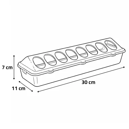 Mangeoire plastique 30cm pour volailles et poussins