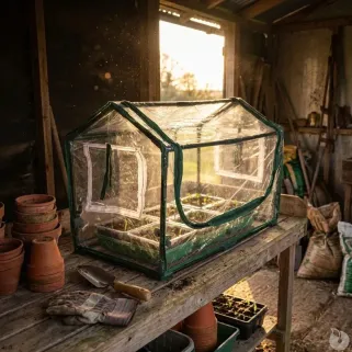 Mini serre métal 40x78x50 cm pour semis et plantes