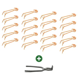 Kit 20 pièges à taupes Putange + pince en acier cuivré