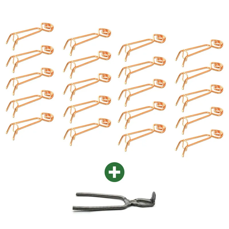Kit 20 pièges à taupes Putange + pince en acier cuivré