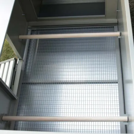 Poulailler galvanisé vert 100x70cm - 2 à 4 poules