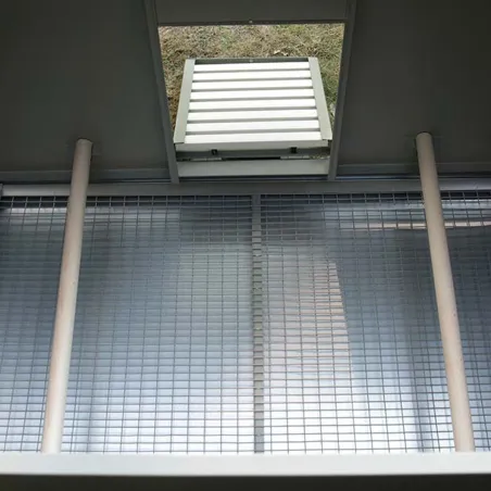 Poulailler galvanisé vert 100x70cm - 2 à 4 poules