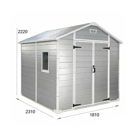 Abri Lys plastique 2 portes - 4,18m² - Hauteur 222 cm