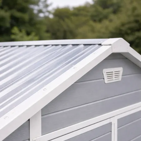 Abri Lys plastique 2 portes - 4,18m² - Hauteur 222 cm