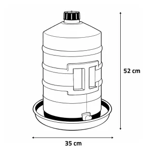 Abreuvoir 20L plastique à poignée pour volailles Novital
