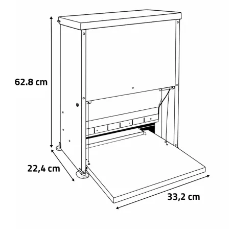 Mangeoire trémie anti-nuisibles 23 kg tôle galvanisée