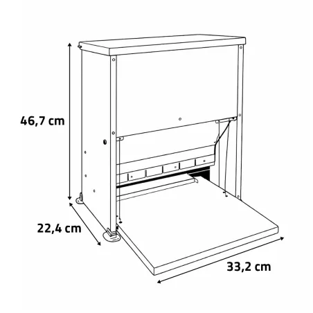 Mangeoire anti-nuisibles 14 kg en tôle galvanisée premium