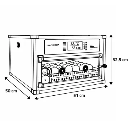 Couveuse PRO Couvitech® 68 œufs - Automatisée & Haute Performance