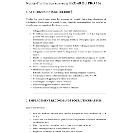 Couveuse PRO Couvitech® 68 œufs - Automatisée & Haute Performance