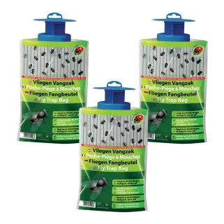 Lot de 3 poches-pièges à mouches écologiques